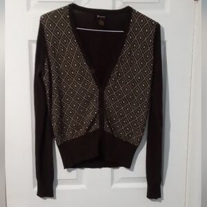 Stylish Black and Brown Men's Cardigan